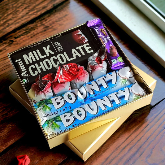 Combo of Amul Milk Chocolate with Bounty and Dairy Milk