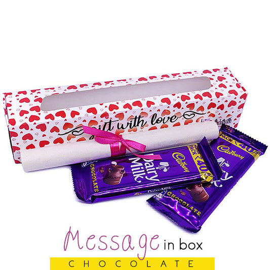 Box of Cadbury Dairy Milk Chocolates with Your Personalized Message