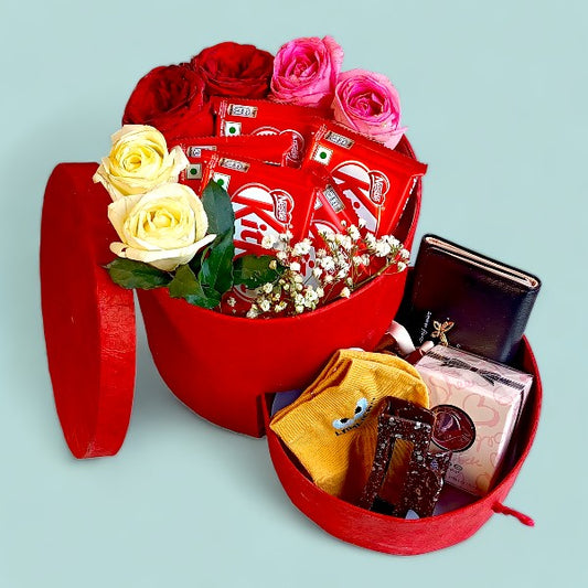 Red Velvet Beauty Surprise - Glamorous Gift in a Drawer Box