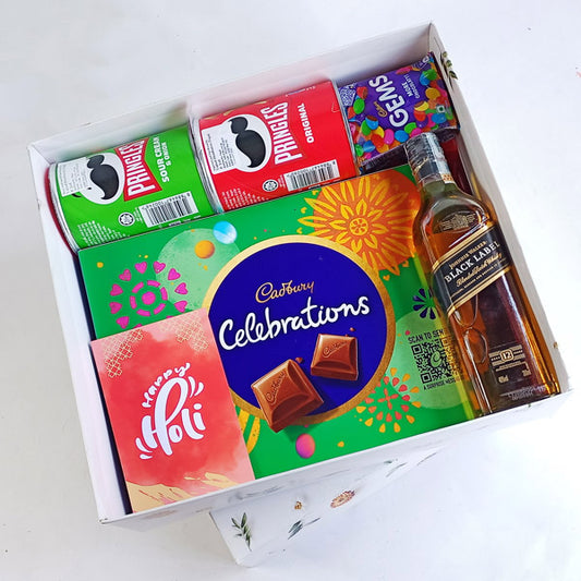 Holi Extravaganza: Pringles, Cadbury Chocolates & 200ml Whisky