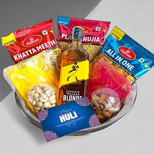 Festive Delight: Snacks, Dry Nuts, Color, and 750ml Whisky