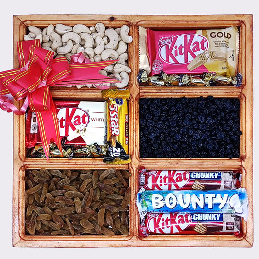 Chocolate Bliss Tray: KitKat, Bounty, and Dry Nuts Miniatures